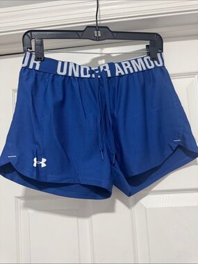 Under Armour Royal Blue Women’s Athletic Shorts with Logo Waistband